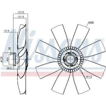 Embrayage, ventilateur de radiateur 86074 Nissens