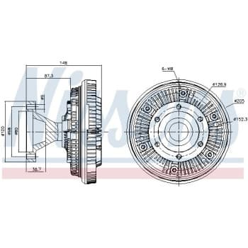 Embrayage, ventilateur de radiateur 86070 Nissens