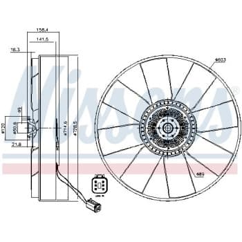 Embrayage, ventilateur de radiateur 86068 Nissens