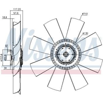 Embrayage, ventilateur de radiateur 86066 Nissens