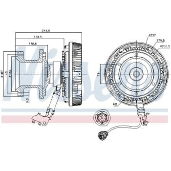 Embrayage, ventilateur de radiateur 86053 Nissens