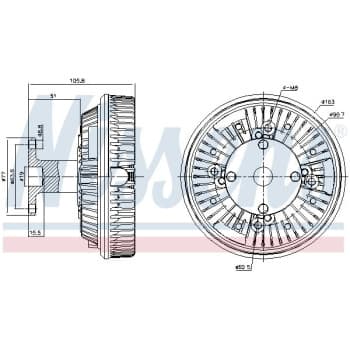 Embrayage, ventilateur de radiateur 86047 Nissens