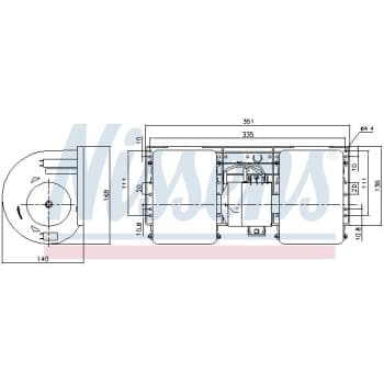 Moteur électrique, pulseur d'air habitacle 87147 Nissens