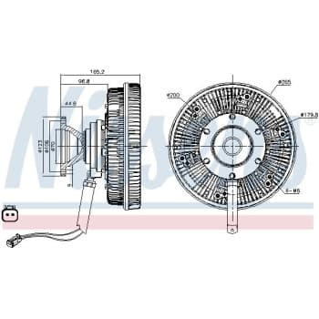 Embrayage, ventilateur de radiateur 86108 Nissens