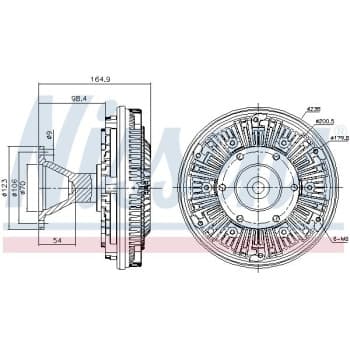 Embrayage, ventilateur de radiateur 86107 Nissens