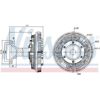 Embrayage, ventilateur de radiateur 86104 Nissens