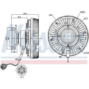 Embrayage, ventilateur de radiateur 86094 Nissens