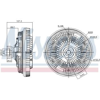 Embrayage, ventilateur de radiateur 86132 Nissens