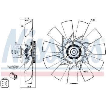 Embrayage, ventilateur de radiateur 86131 Nissens