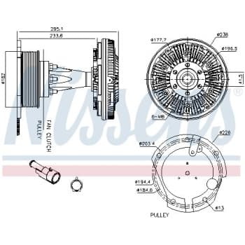 Embrayage, ventilateur de radiateur 86128 Nissens