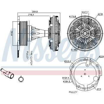 Embrayage, ventilateur de radiateur 86126 Nissens