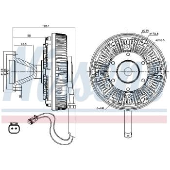 Embrayage, ventilateur de radiateur 86125 Nissens