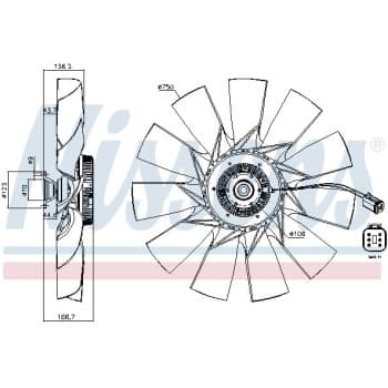 Embrayage, ventilateur de radiateur 86096 Nissens