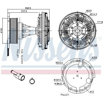 Embrayage, ventilateur de radiateur 86095 Nissens