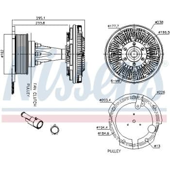 Embrayage, ventilateur de radiateur 86088 Nissens