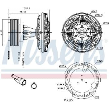 Embrayage, ventilateur de radiateur 86082 Nissens