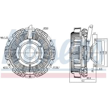 Embrayage, ventilateur de radiateur 86152 Nissens