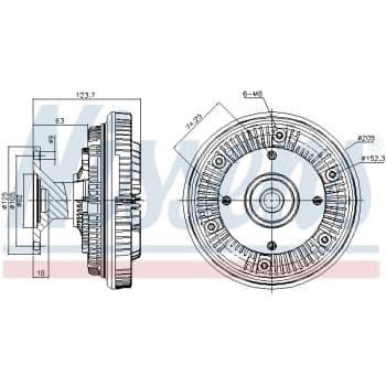 Embrayage, ventilateur de radiateur 86151 Nissens