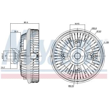 Embrayage, ventilateur de radiateur 86149 Nissens