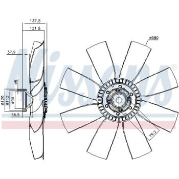 Embrayage, ventilateur de radiateur 86147 Nissens