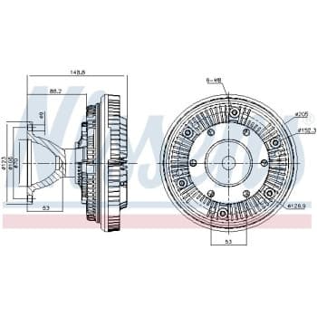 Embrayage, ventilateur de radiateur 86146 Nissens