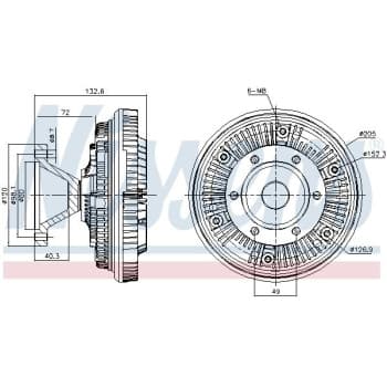 Embrayage, ventilateur de radiateur 86145 Nissens