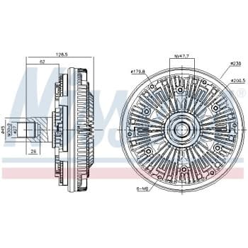 Embrayage, ventilateur de radiateur 86144 Nissens