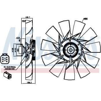 Embrayage, ventilateur de radiateur 86141 Nissens