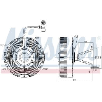 Embrayage, ventilateur de radiateur 86140 Nissens