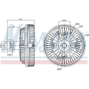 Embrayage, ventilateur de radiateur 86139 Nissens