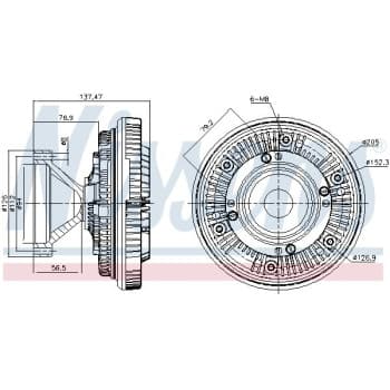 Embrayage, ventilateur de radiateur 86191 Nissens