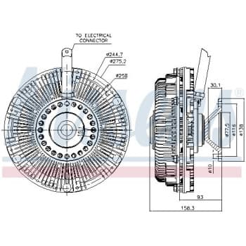 Embrayage, ventilateur de radiateur 86182 Nissens