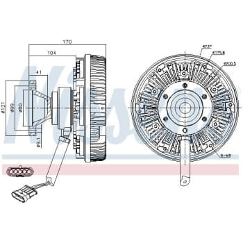 Embrayage, ventilateur de radiateur 86177 Nissens