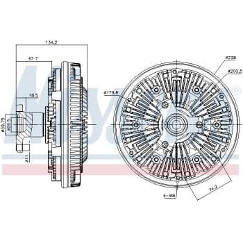Embrayage, ventilateur de radiateur 86172 Nissens