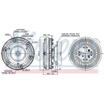 Embrayage, ventilateur de radiateur 86171 Nissens