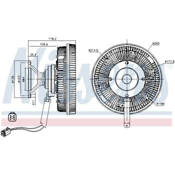 Embrayage, ventilateur de radiateur 86168 Nissens