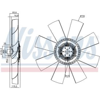 Embrayage, ventilateur de radiateur 86161 Nissens