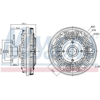 Embrayage, ventilateur de radiateur 86158 Nissens