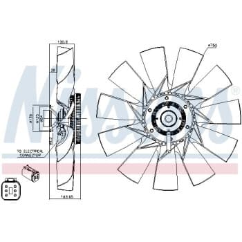 Embrayage, ventilateur de radiateur 86196 Nissens