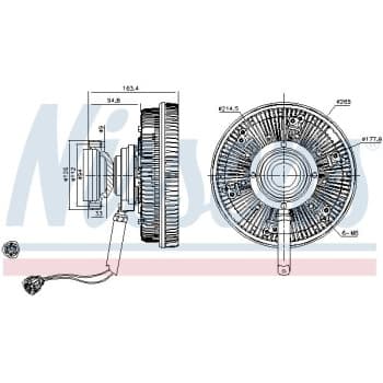 Embrayage, ventilateur de radiateur 86198 Nissens