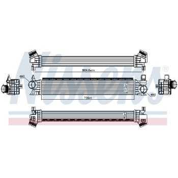 Intercooler, échangeur 961479 Nissens