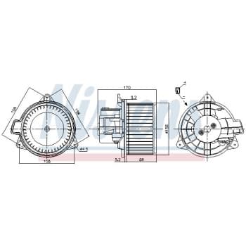 Pulseur d'air habitacle 87392 Nissens