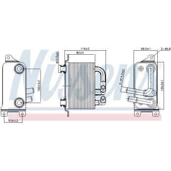 Radiateur d'huile de boîte automatique 90833 Nissens