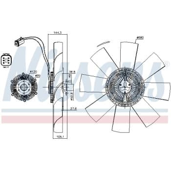 Embrayage, ventilateur de radiateur 86067 Nissens