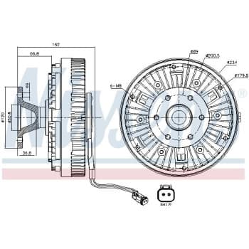 Embrayage, ventilateur de radiateur 86042 Nissens