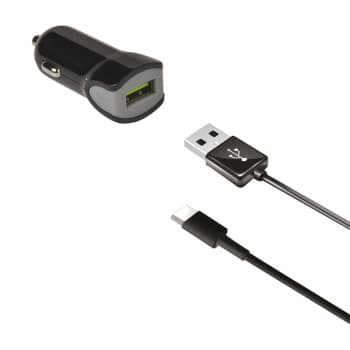 Celly Chargeur Voiture USB-C 2.4A noir