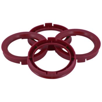 TPI Bagues de centrage 70.1->56.1mm Rouge 4 pièces