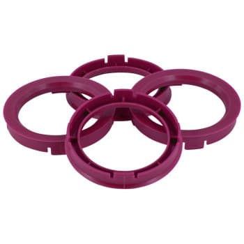 TPI Bagues de centrage 74.1-&gt;66.1mm Violet 4 pièces