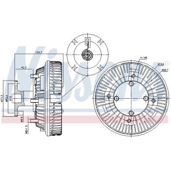 Embrayage, ventilateur de radiateur 86226 Nissens
