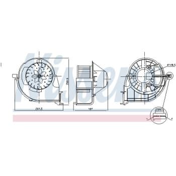 Pulseur d'air habitacle 87802 Nissens